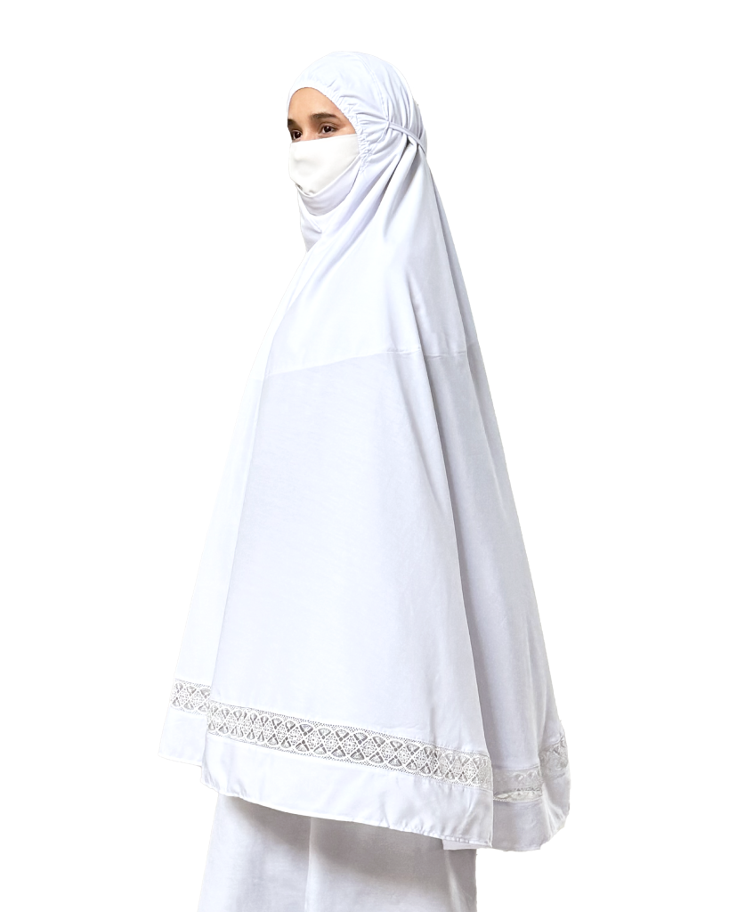 Telekung Sharifah Araba' White